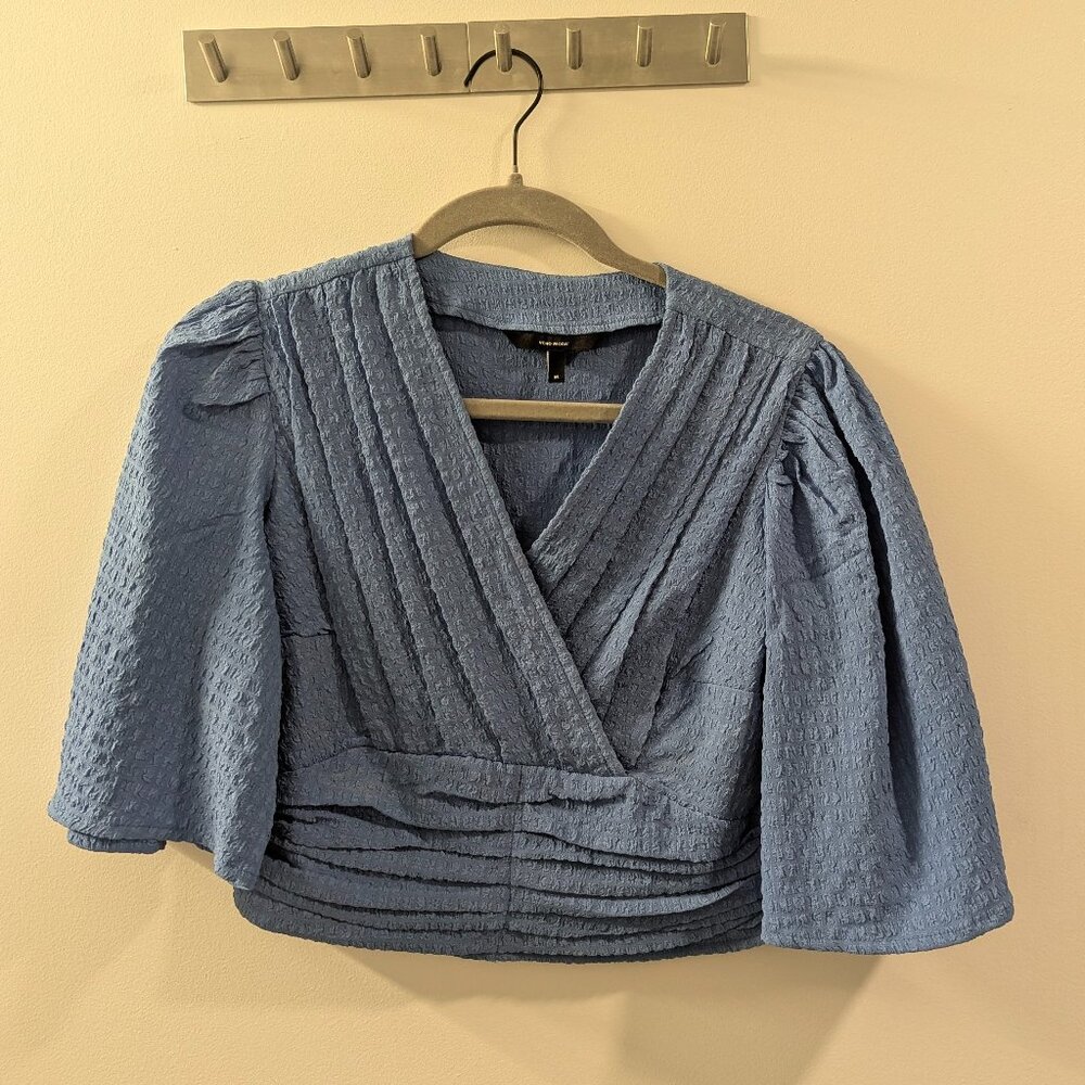 Vera Moda Blue Textured Top (XS)